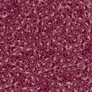 Oudline flowers Bordeau/oud roze